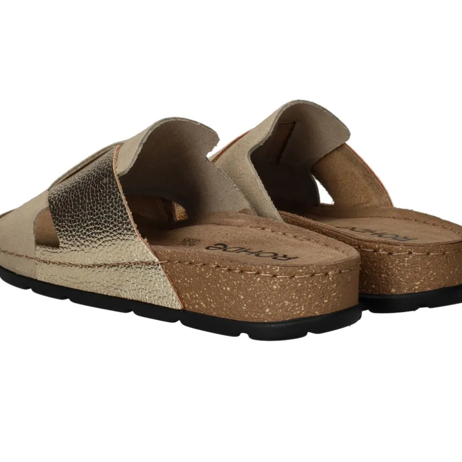Rohde Slippers Goud Dames|DAMES Slippers