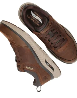 Skechers Arch Fit Crosser Waterproof Sneakers Bruin Heren|Heren Sneakers