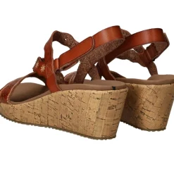 Skechers Cherished Aura Sleehakken Cognac Dames|DAMES Hakken|Sandalen