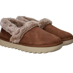 Skechers Cozy Up Pantoffels Bruin Dames|DAMES Pantoffels