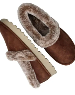 Skechers Cozy Up Pantoffels Bruin Dames|DAMES Pantoffels