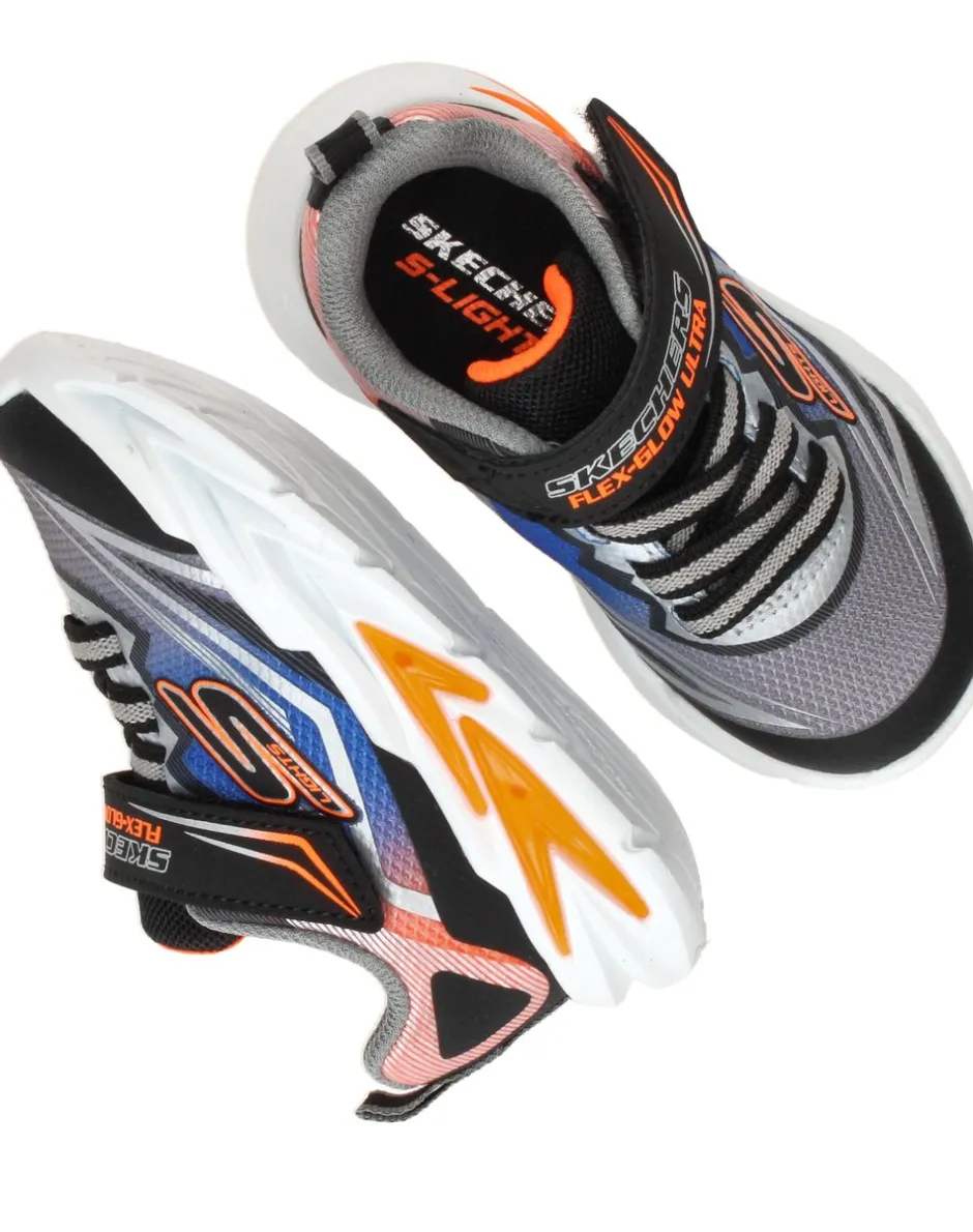 Skechers Flex Glow Ultra Sneakers Zwart Jongens| Sneakers