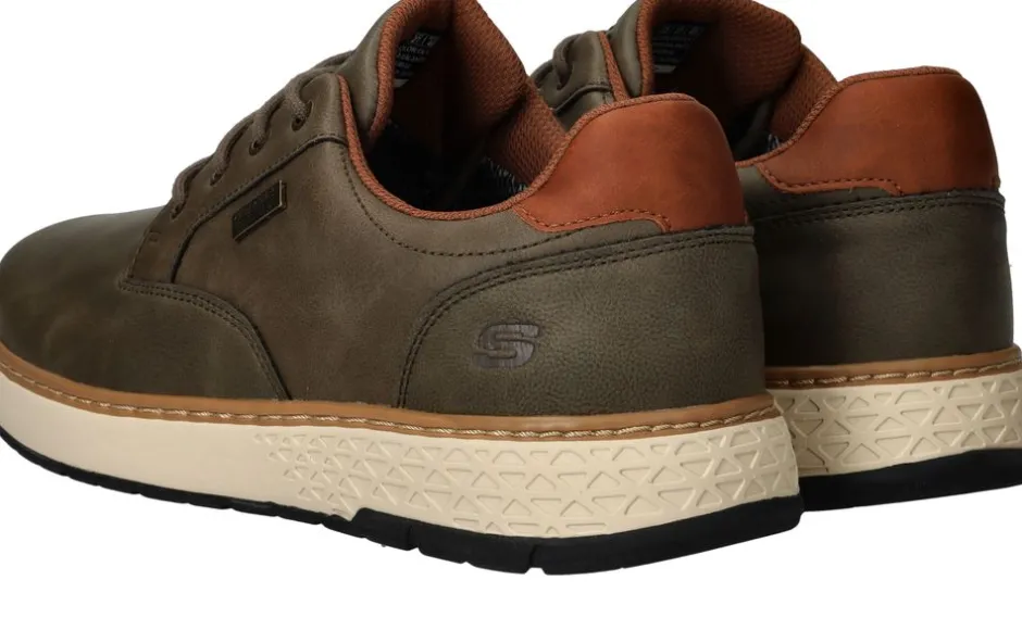 Skechers Garlan Pryor Waterproof Veterschoenen Grijs Heren|Heren Veterschoenen