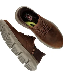Skechers Hands Free Slip-ins Garza-Gervin Wide Instappers Cognac Heren|Heren Instappers|Comfort