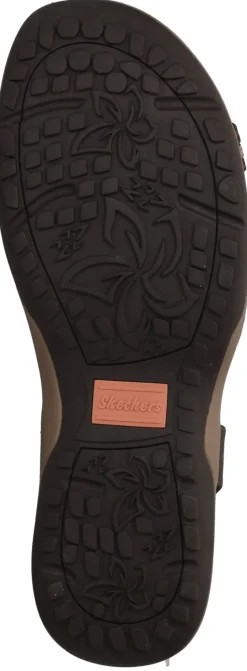 Skechers Reggae Slim Simply Stretch Sandalen Bruin Dames|DAMES Sandalen|Comfort