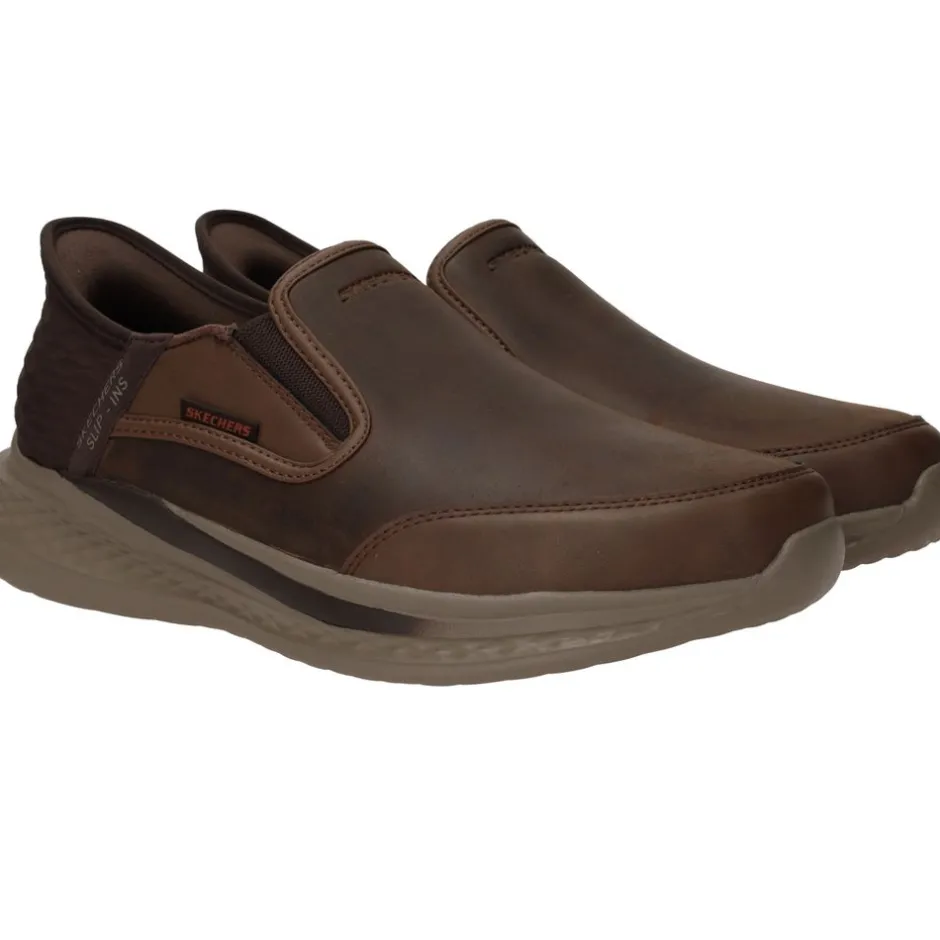 Skechers Slip-Ins Relaxed Fit Slade Cooper Instappers Bruin Heren|Heren Instappers|Comfort