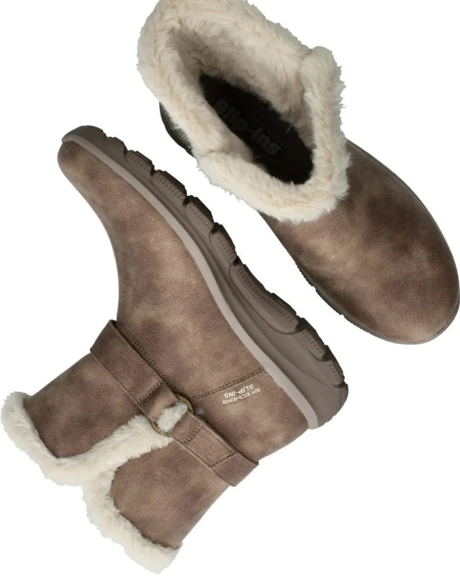 Skechers Slip-Ins Relaxed Fit Vegan Boots Beige Dames|DAMES Boots