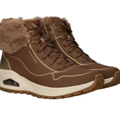 Skechers Uno Rugged Fall Shimmer Veterboots Bruin Dames|DAMES Veterschoenen|Sneakers