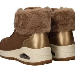 Skechers Uno Rugged Fall Shimmer Veterboots Bruin Dames|DAMES Veterschoenen|Sneakers