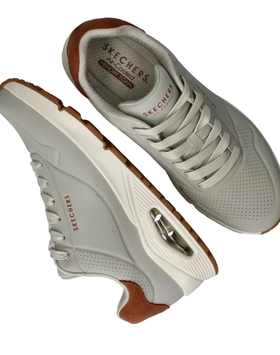 Skechers Uno Stand On Air Sneakers Beige Heren|Heren Sneakers