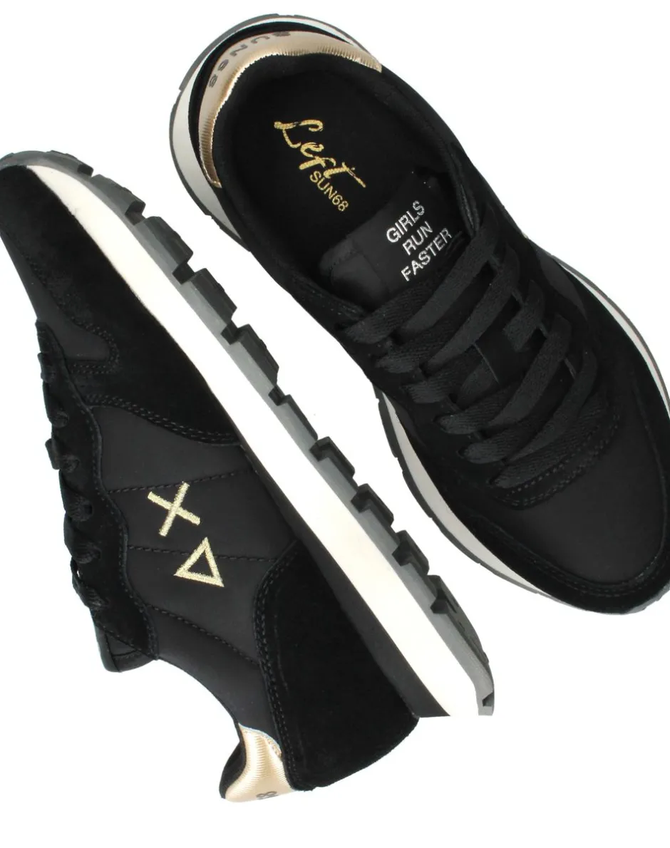 SUN68 Ally Gold Silver Sneakers Dames|DAMES Sneakers
