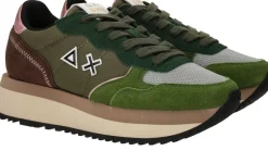 SUN68 Big Ally Solid Sneakers Groen Dames|DAMES Sneakers