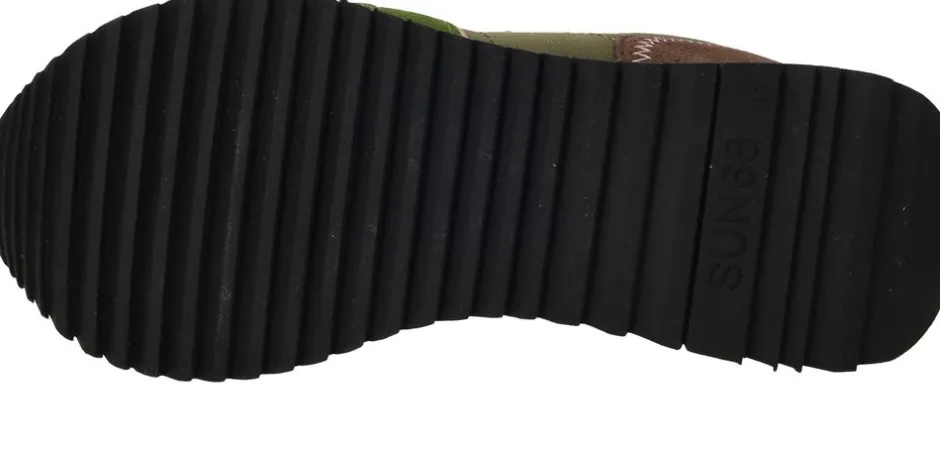 SUN68 Big Ally Solid Sneakers Groen Dames|DAMES Sneakers