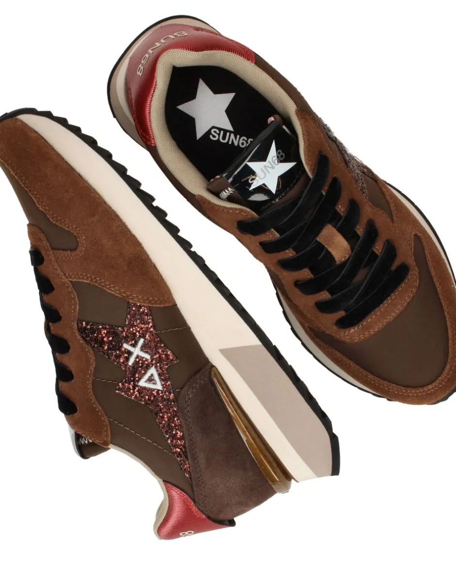 SUN68 Stargirl glitter logo Dames|DAMES Sneakers