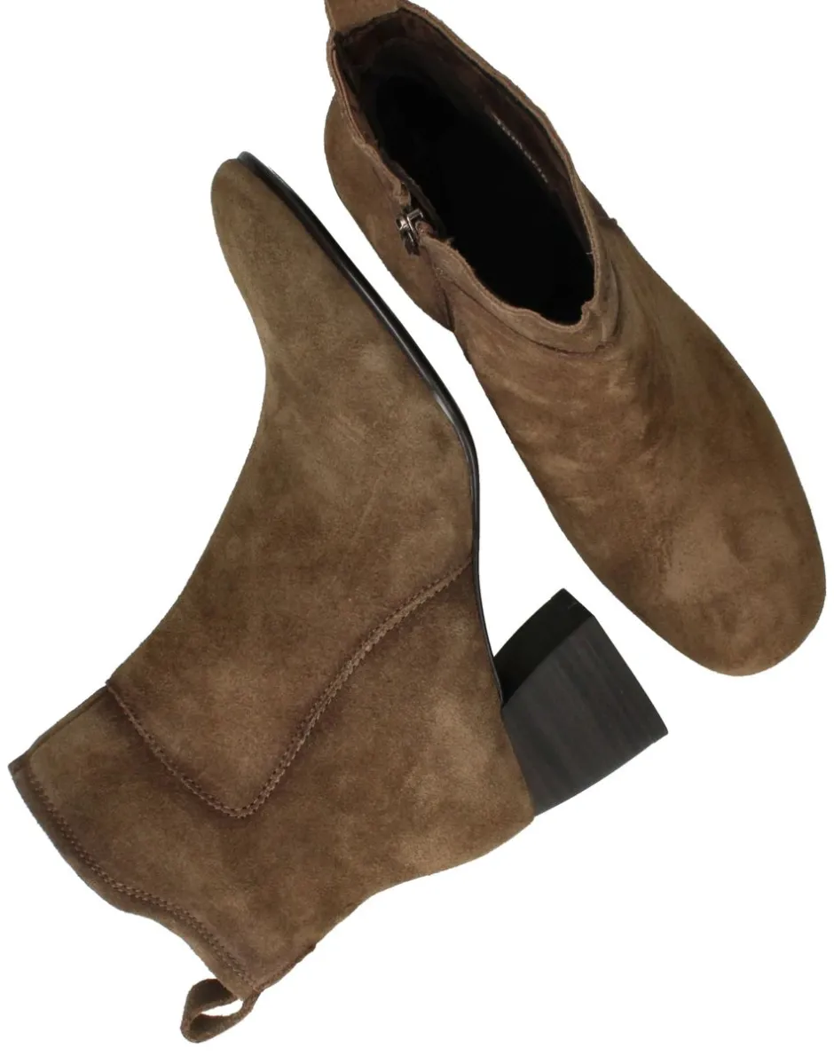 Tamaris Enkellaarsjes Cognac Dames|DAMES Hakken|Enkellaarsjes