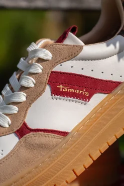 Tamaris Veterschoenen Beige Dames|DAMES Veterschoenen|Sneakers
