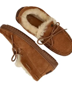 Warmbat Bunya Pantoffels Cognac Dames|DAMES Pantoffels