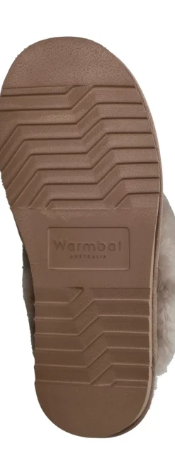 Warmbat Collie Pantoffels Taupe Dames|DAMES Pantoffels