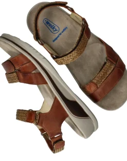 Wolky Acula Softy Wax Sandalen Bruin Dames|DAMES Sandalen|Comfort