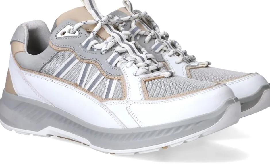 Xsensible Colorado Stretchwalker Sneakers Wit Heren|Heren Veterschoenen|Comfort