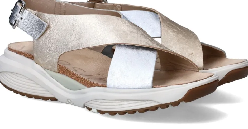 Xsensible Corfu Stretchwalker Sandalen Goud Dames|DAMES Sandalen