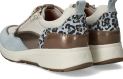 Xsensible Grenoble Stretchwalker Sneakers Beige Dames|DAMES Veterschoenen|Comfort
