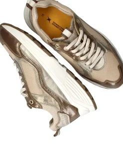 Xsensible Milau Stretchwalker Sneakers Taupe Dames|DAMES Veterschoenen|Comfort