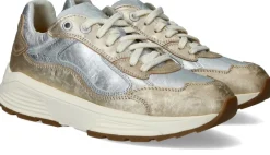 Xsensible Milau Stretchwalker Sneakers Goud Dames|DAMES Veterschoenen|Comfort