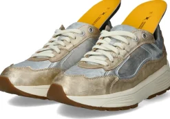 Xsensible Milau Stretchwalker Sneakers Goud Dames|DAMES Veterschoenen|Comfort