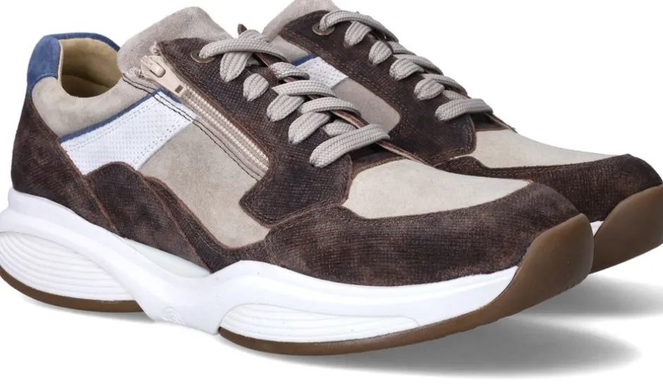 Xsensible SWX14 Stretchwalker Sneakers Bruin Heren|Heren Veterschoenen|Comfort
