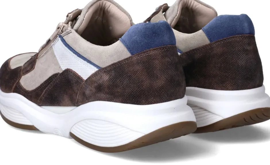 Xsensible SWX14 Stretchwalker Sneakers Bruin Heren|Heren Veterschoenen|Comfort
