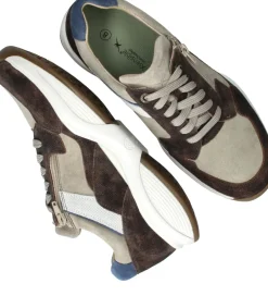 Xsensible SWX14 Stretchwalker Sneakers Bruin Heren|Heren Veterschoenen|Comfort