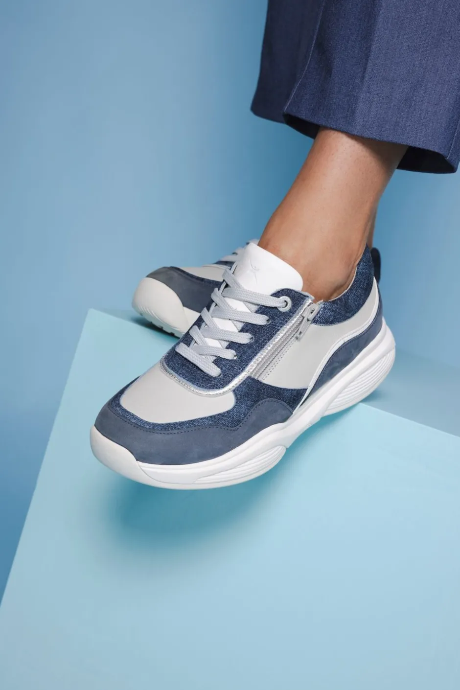 Xsensible SWX11 Stretchwalker Sneakers Dames|DAMES Veterschoenen|Comfort